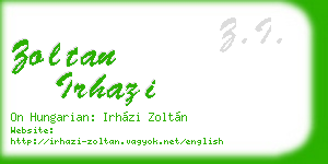 zoltan irhazi business card